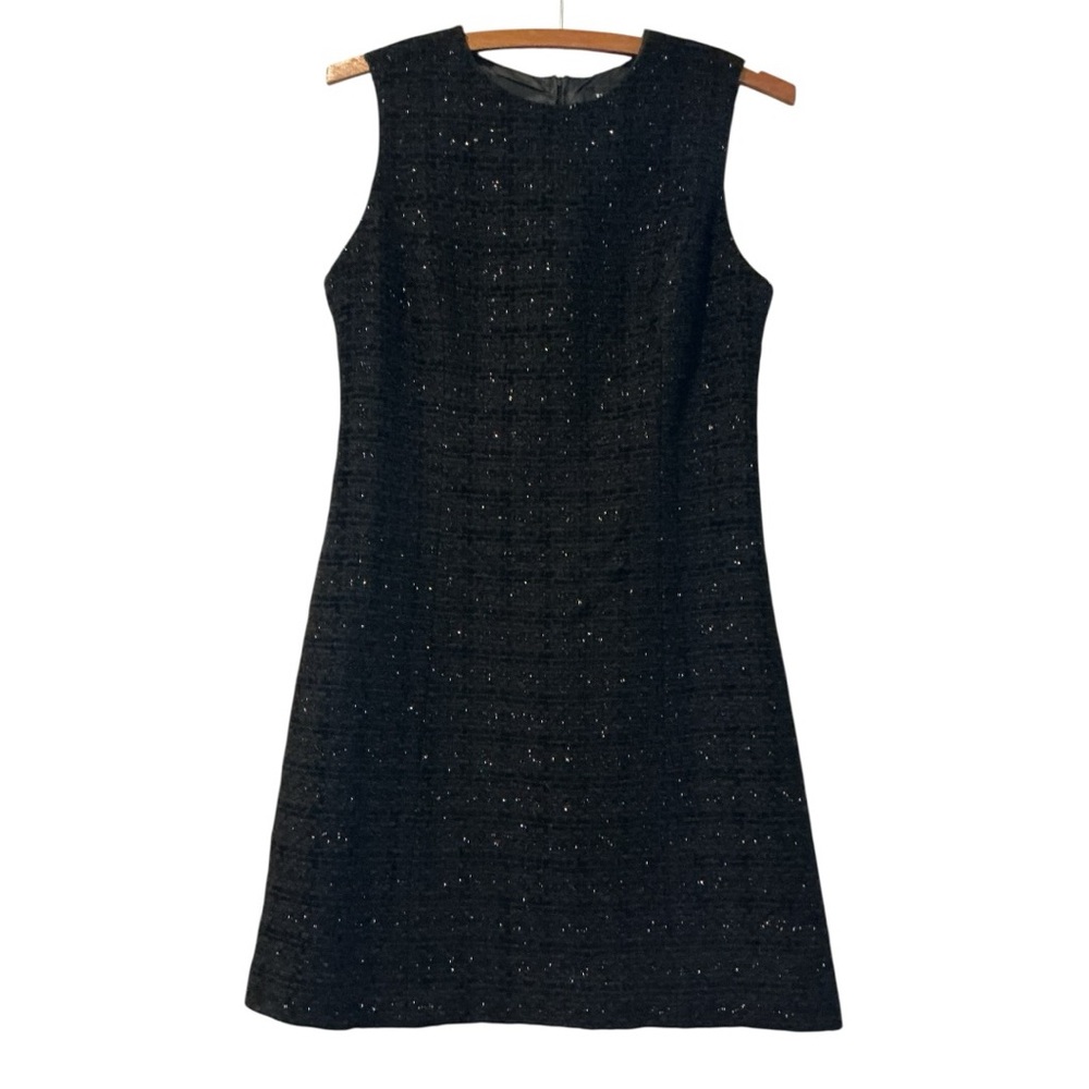 Vintage Impasse New York Dress Bergdorf Goodman Black Tweed Sparkle Sleeveless - Picture 3 of 7